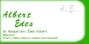 albert edes business card