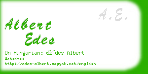 albert edes business card